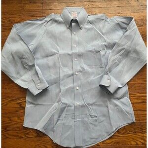 Vintage Brooks Brothers Makers Oxford Button Down Shirt Blue Mens 15 1/2-4 USA